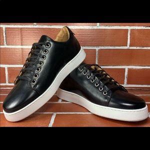 Black all leather sneaker. Handmade in Italy